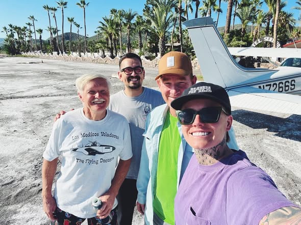 Staff and contractors at work